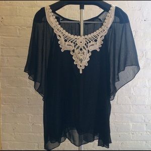 Black & White Bohemian Top