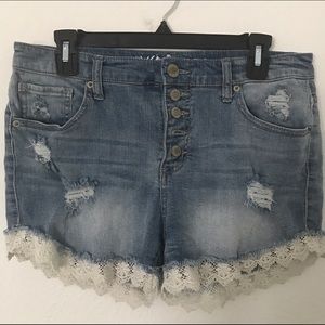 Mossimo distressed jean shorts