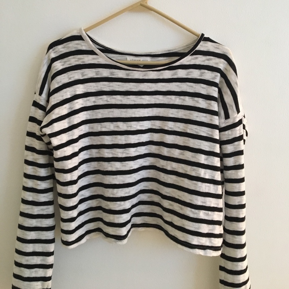 Black and White Striped Sweater