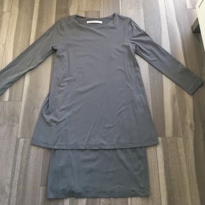 Double layer tee shirt dress