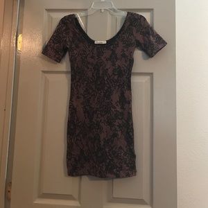 Lace Print Mini Dress