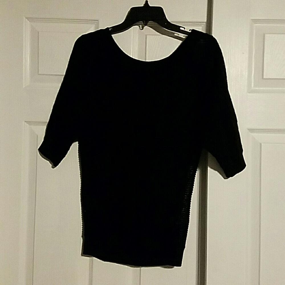 3/4 sleeve mesh top