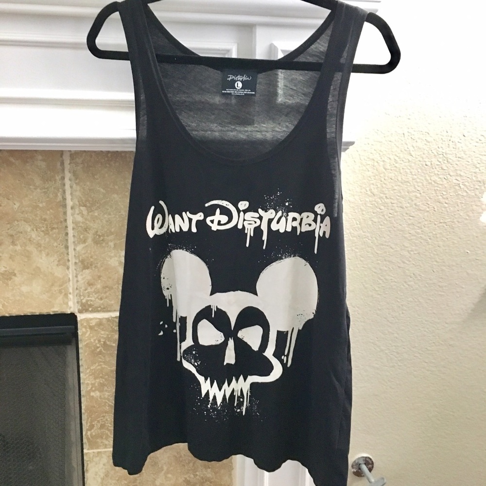 Want Disturbia black evil Mickey Mouse tank rare