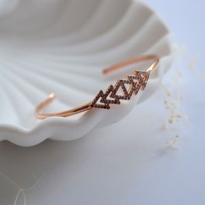 Stella & Dot Pavé Triangle Cuff // Rose Gold