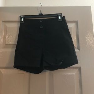 High Rise Black Shorts