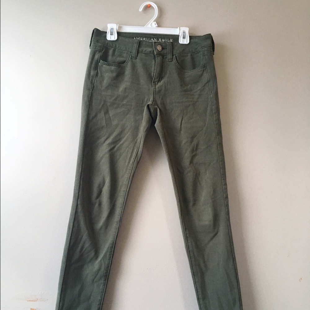 American Eagle Camouflage Green stretchy Jeans