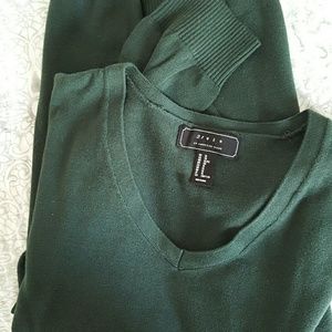 NWOT F21 Men's V-Neck Sweater Green XL