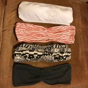 Set of bandeau bras