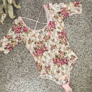 NEW Castro Cute Floral Lace Bodysuit