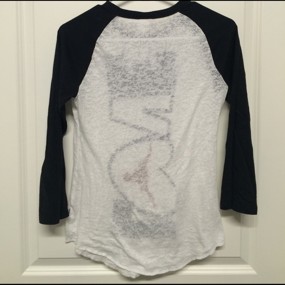 EUC U of Texas Burnout Raglan 3/4 tee - Picture 2 of 3