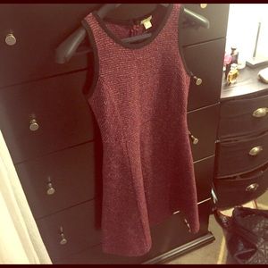 JCREW A-line maroon dress - super flattering