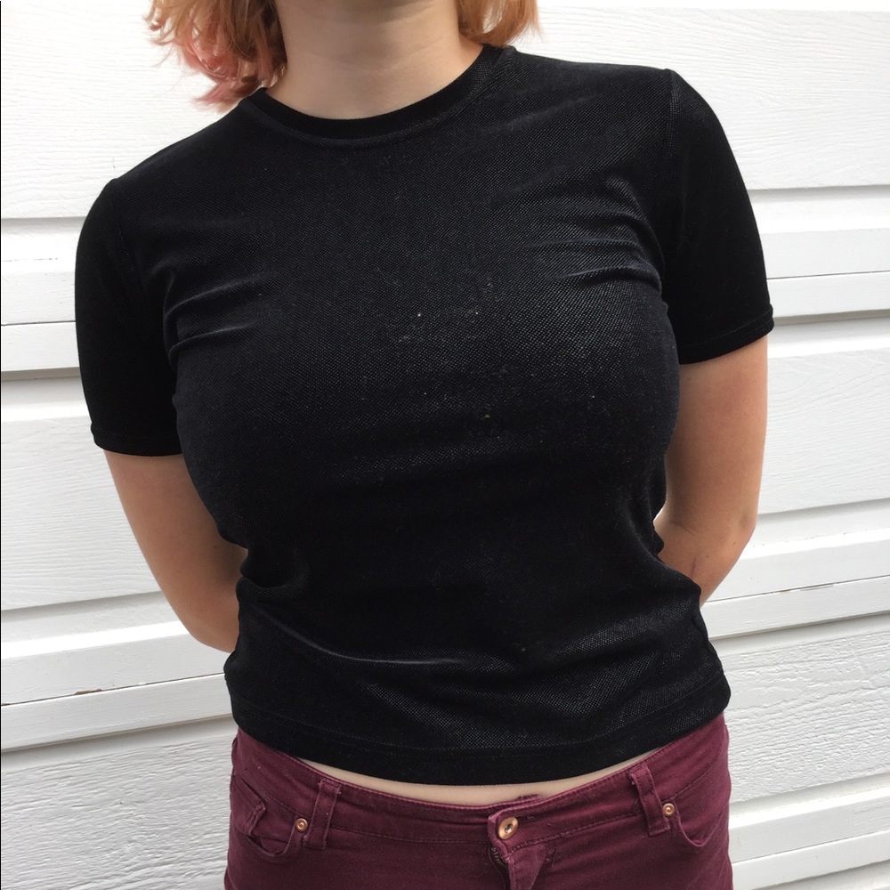 Shimmery black Ralph Lauren top