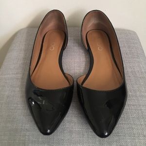 Black ALDO Patent Leather Pointy-Toe Flats size 6