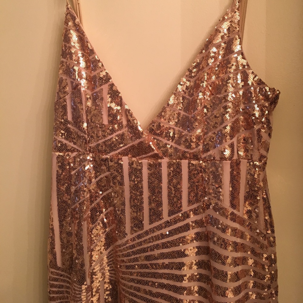 Rose Gold Sequin Dress