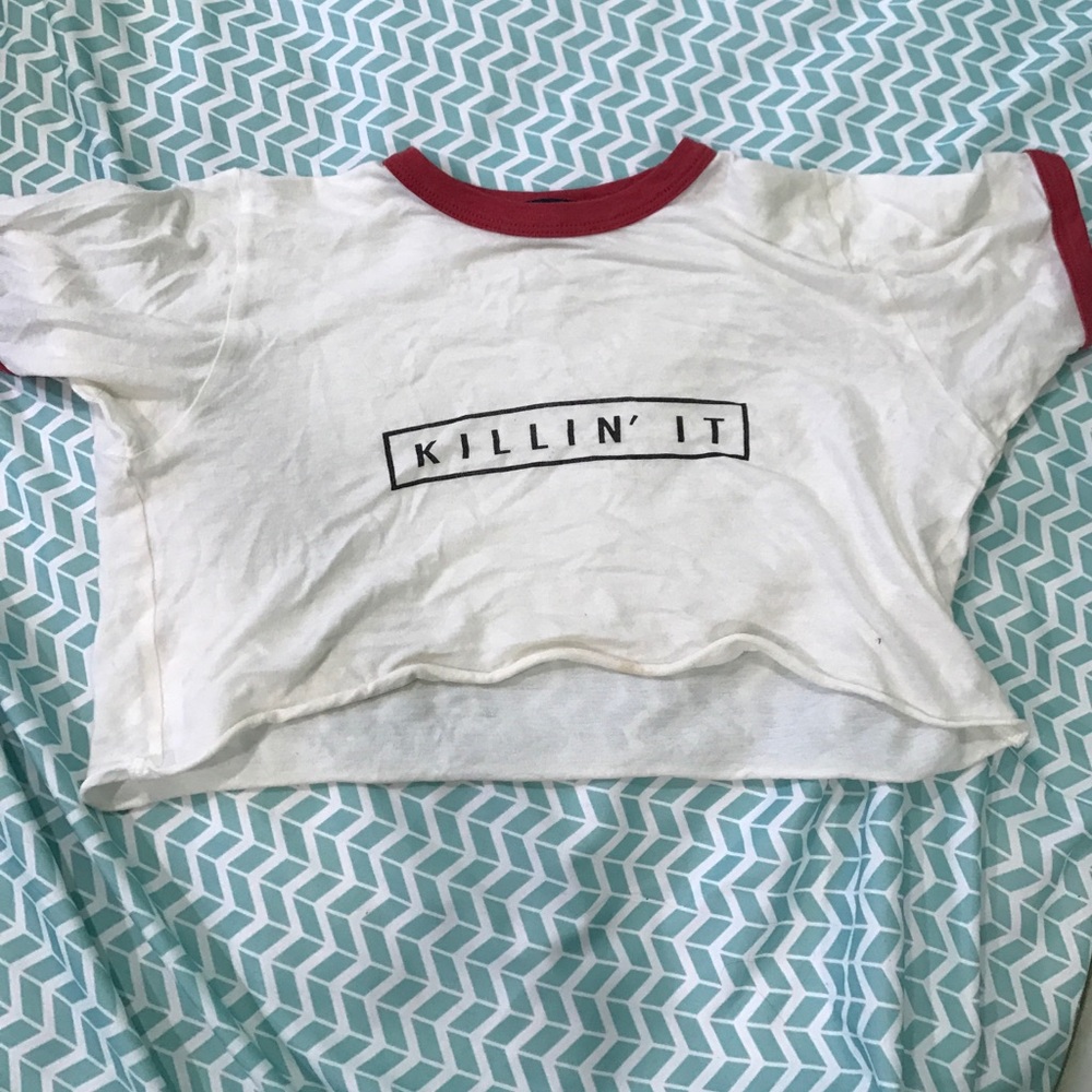 Graphic ringer tee