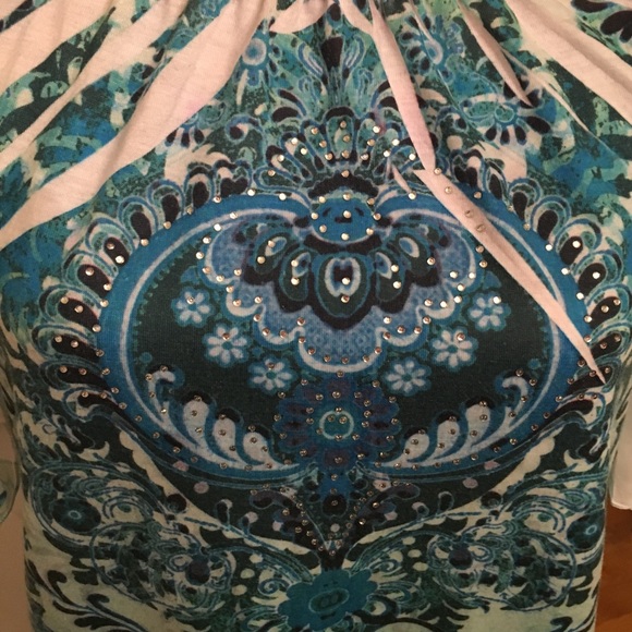 Multicolor blouse with sheer sleeves! - Picture 5 of 5