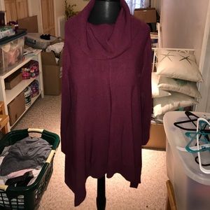 Maroon Cowl Neck Sweater