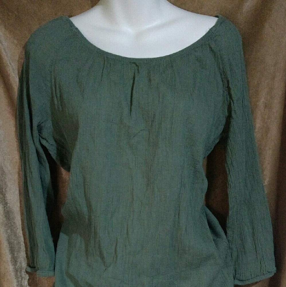 Sheer green blouse