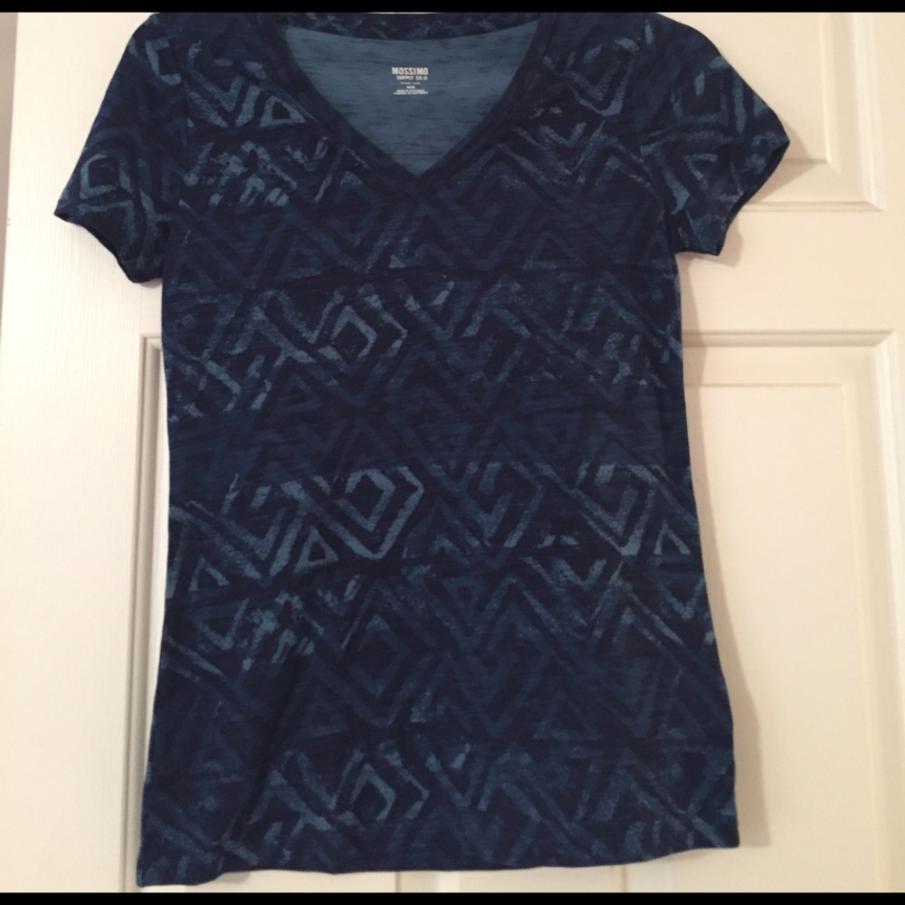 Blue v neck top