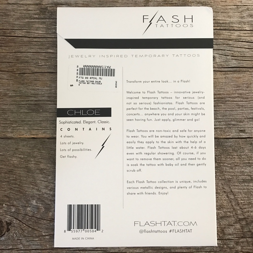 UNOPENED Flash Tattoos Chloe - Picture 3 of 3