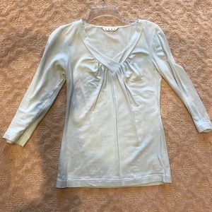 CAbi 3/4 length vneck tee