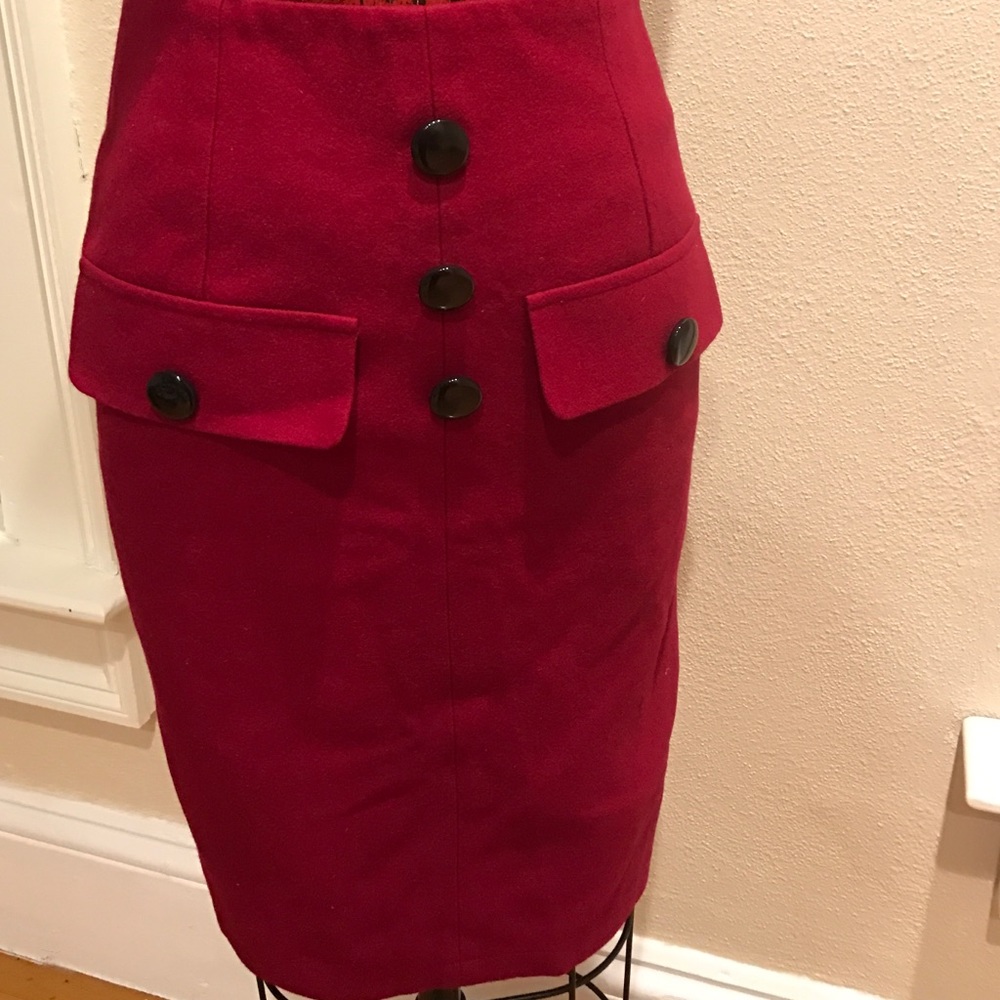 Classic A line Red Skirt