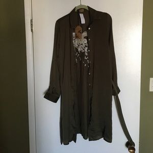 Lf Army Green Kimono