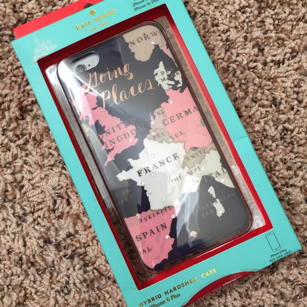 Kate Spade Map iPhone 6/6s Plus Case with Diamonds