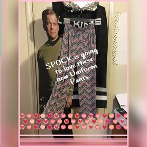 MOSSIMO Pink and Black patterned Palazzo Pants