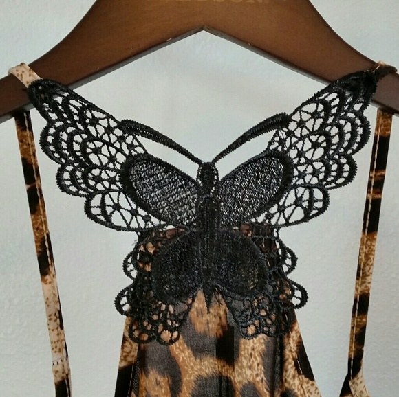🆕 Cheetah Print Butterfly Camisole - Picture 3 of 4