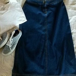 90's retro denim skirt