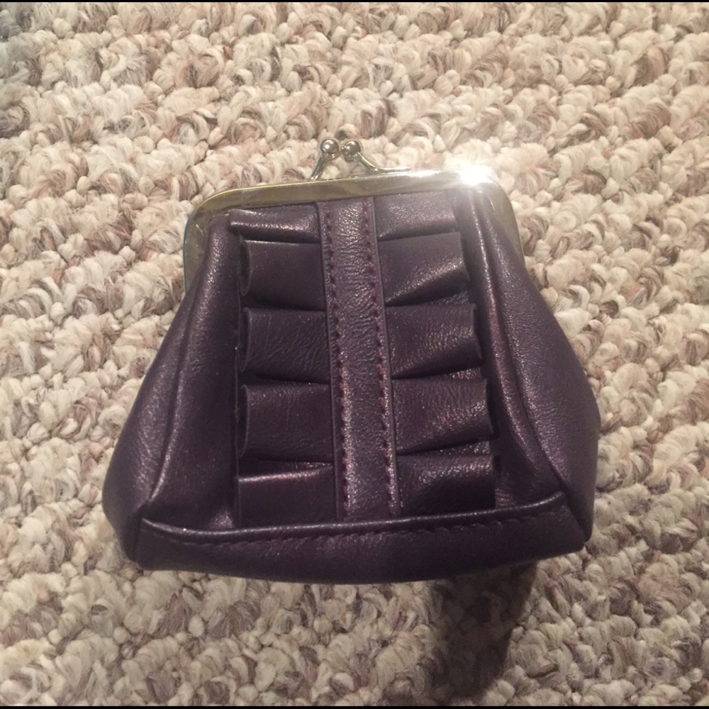 Purple Ruffle Miche Coin Purse
