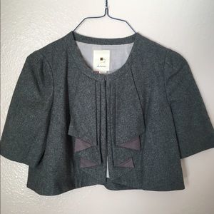 Anthropologie elevenses grey cropped jacket