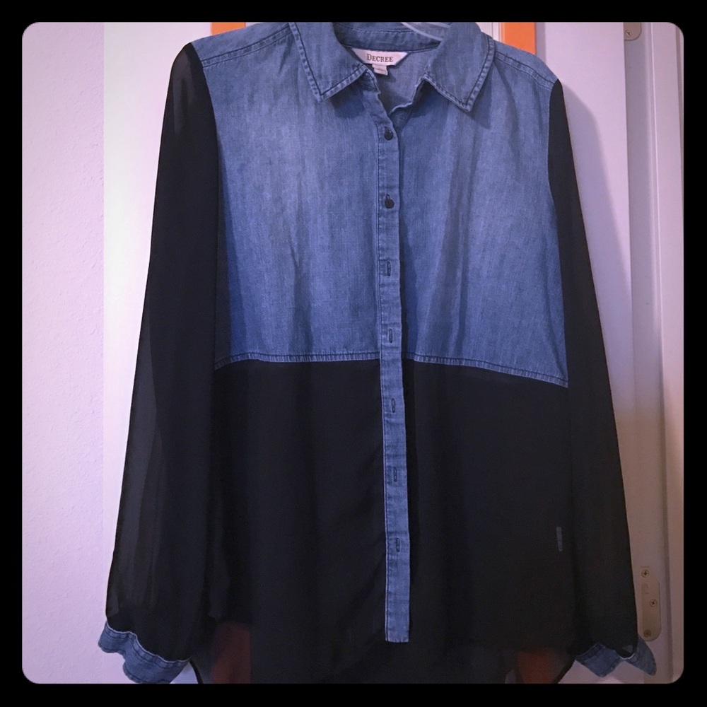 Blue Jean And Sheer top!!