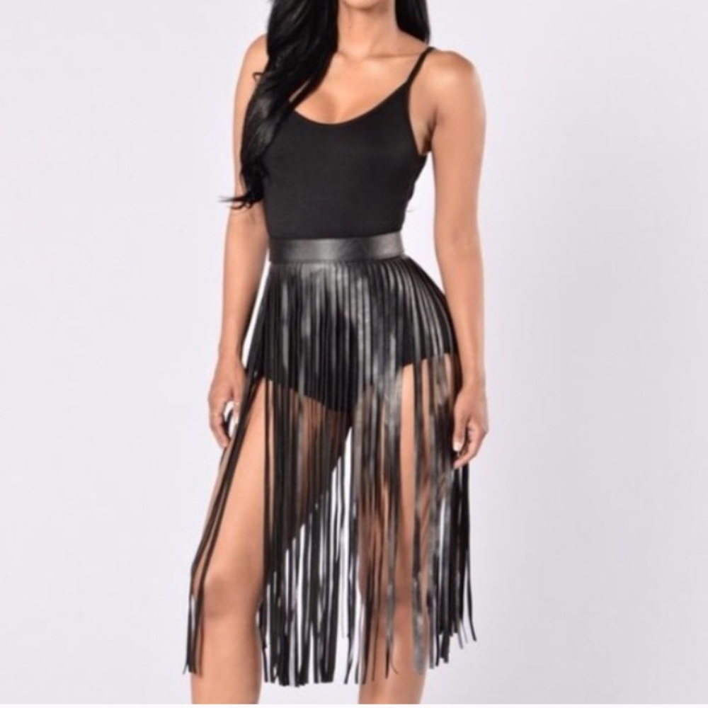 Black Fringe Belt