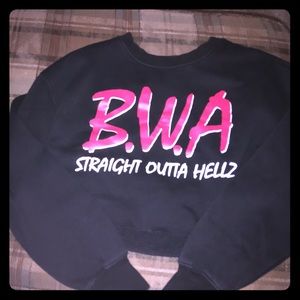 Women's crop top sweatshirt