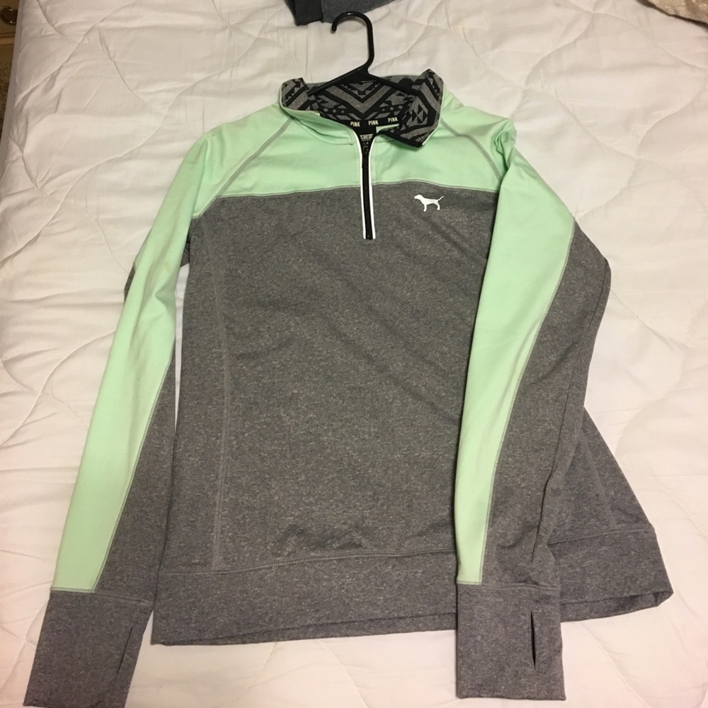 Pink quarter zip