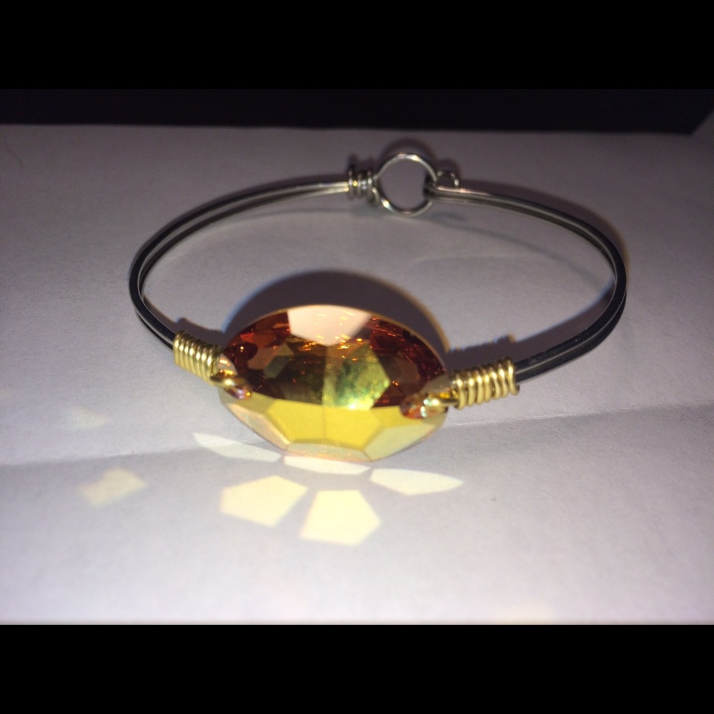 Wired Bracelet Crystal Metallic Sunshine