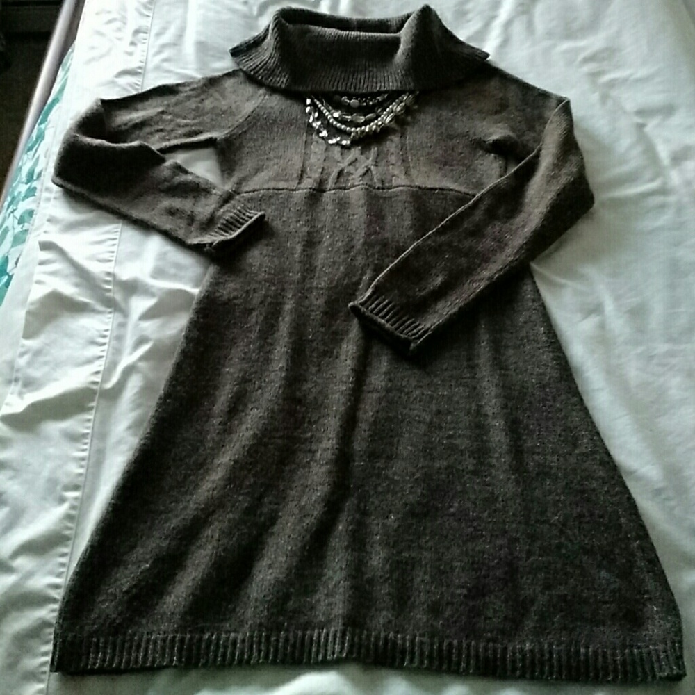 Mudd Brown Cowlneck Sweaterdress