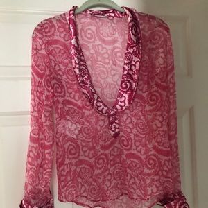 Genny hot pink silk blouse - made in Italy