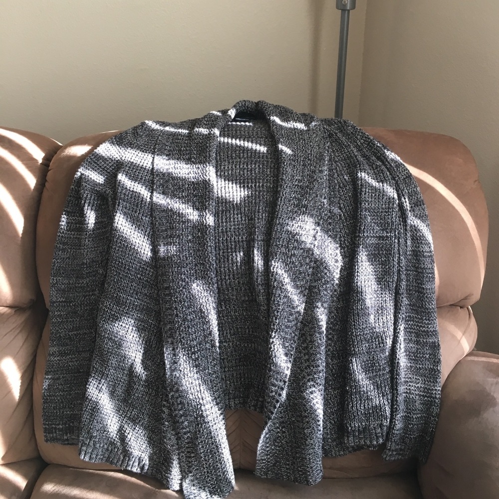 Calvin Klein Jeans black&white marled open cardi