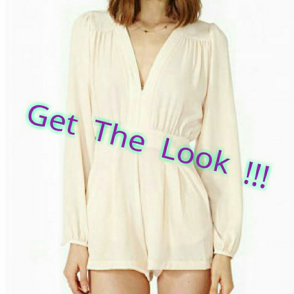 NWT Chiffon Sleeves Romper
