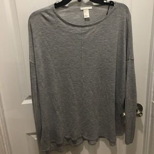 H&M light grey sweater/top. Very thin. Size medium