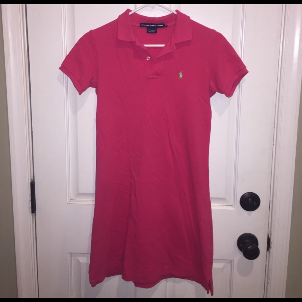 RALPH LAUREN sport polo dress pink XS
