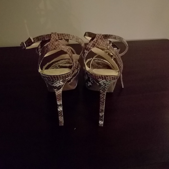 Jessica Simpson Blue & Purple python platforms - Picture 3 of 3