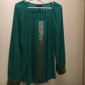 Alfani green sparkly top!