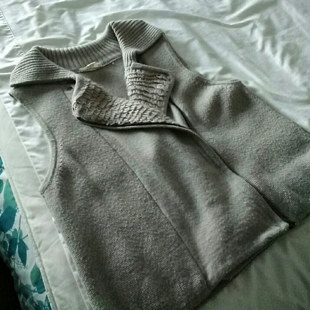 Coldwater Creek Gray Wool Vest