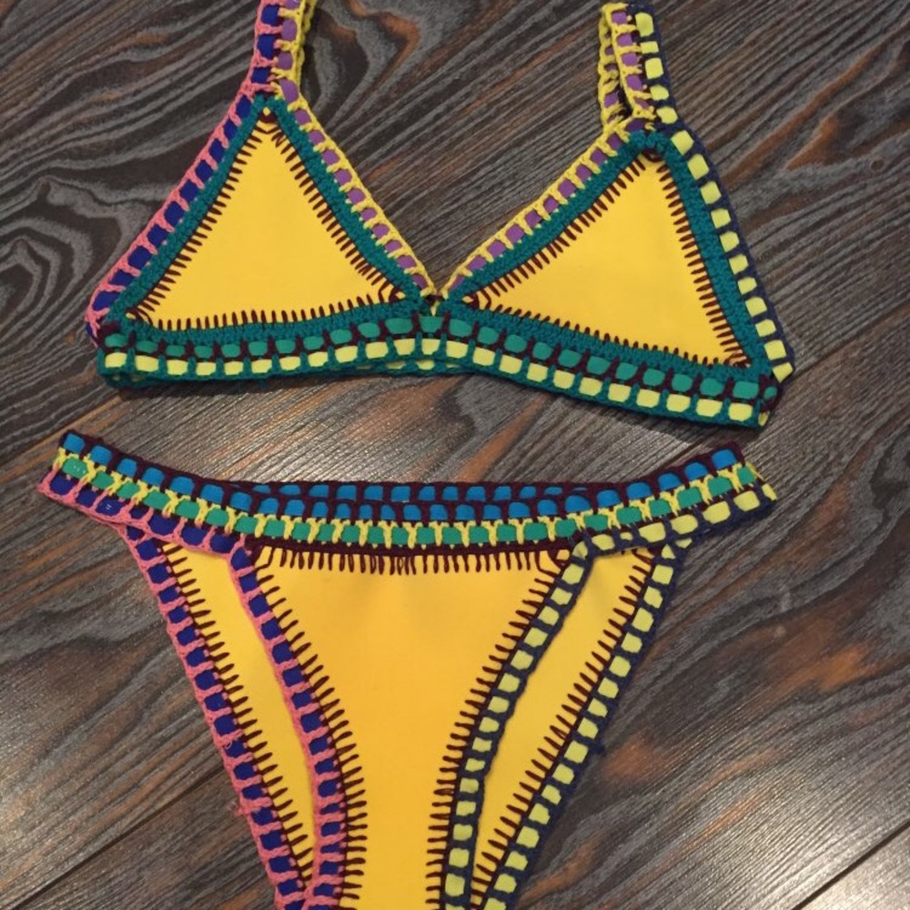 🎗⚡️⚡️LAST ONE ⚡️⚡️Double Yellow Reversible Bikini - Picture 3 of 7
