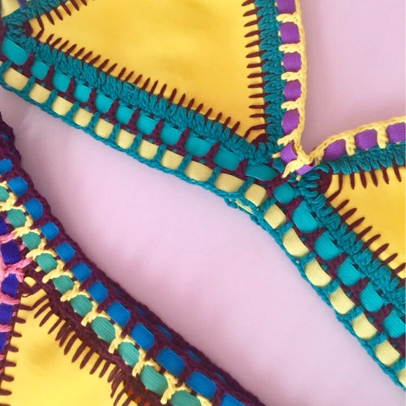 🎗⚡️⚡️LAST ONE ⚡️⚡️Double Yellow Reversible Bikini - Picture 2 of 7