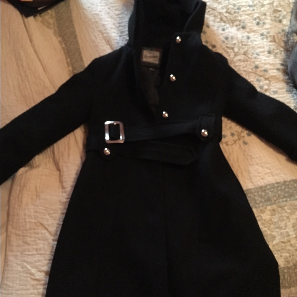Beautiful Girls black winter trench w/ hood